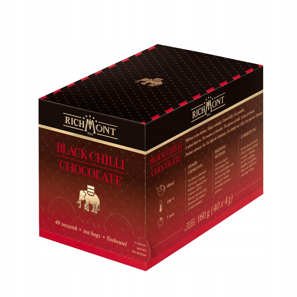 Herbata czarna Richmont Black Chilli Chocolate 40 saszetek