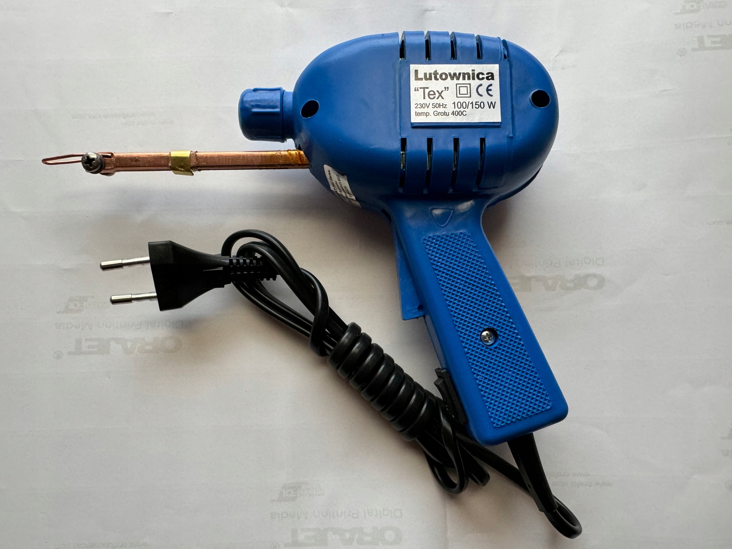 Lutownica transformatorowa 100/150W NIEBIESKA
