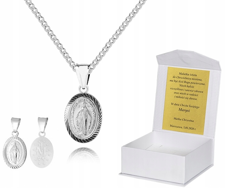 925 Stříbrný řetízek medailonek Dedikace 40 cm LM45