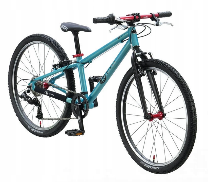 Lekki rower dla dziecka KUbikes 24 S Mtb Turkusowy/Laser Red
