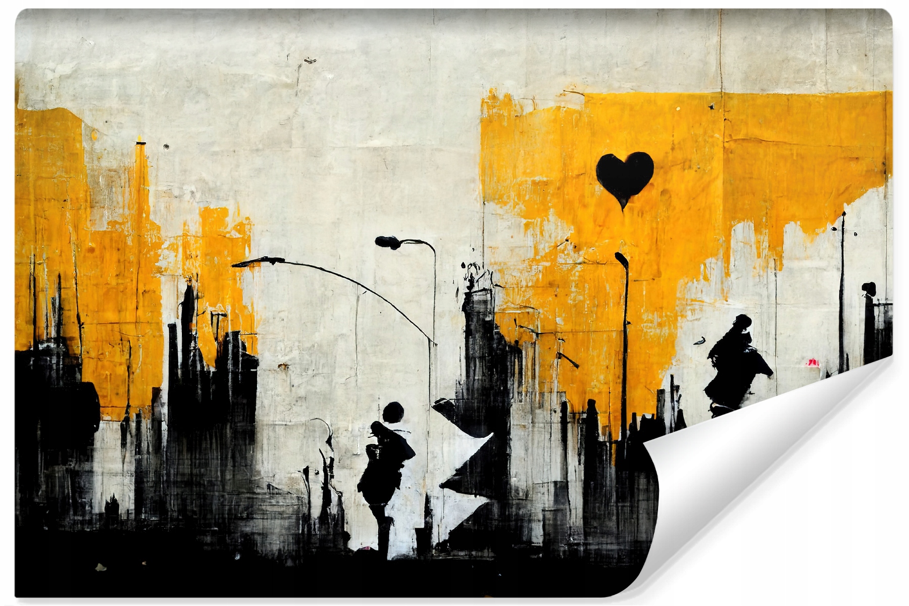 Fototapeta do obývacího pokoje Mural Graffiti Abstraktní beton Malba 400x280