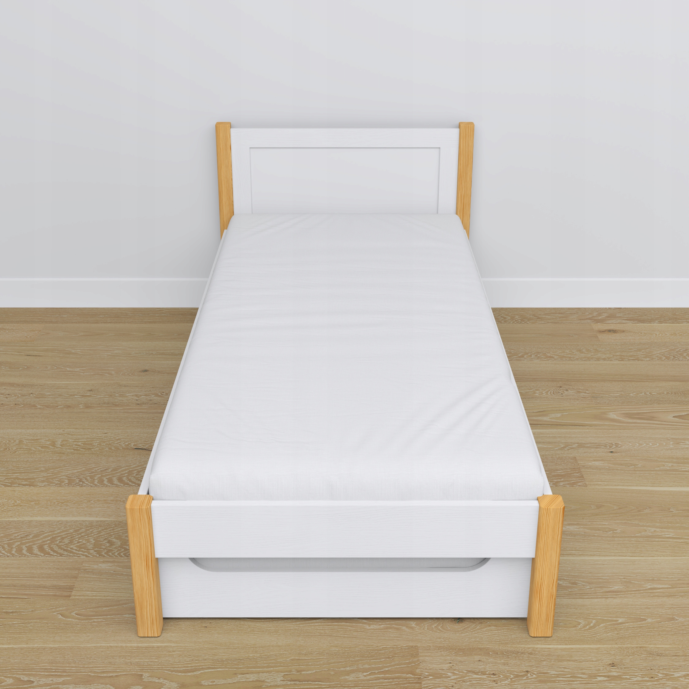 Łóżko pojedyncze z szufladą na materac N02 100x180 Marka inna