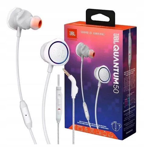 Słuchawki Jbl Quantum 50 Douszne Białe
