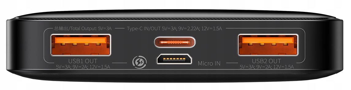 PowerBank BASEUS 10000mAh 2x USB 1x USB-C Power Bank FastCharge QC PD 20W Model PPBD050301