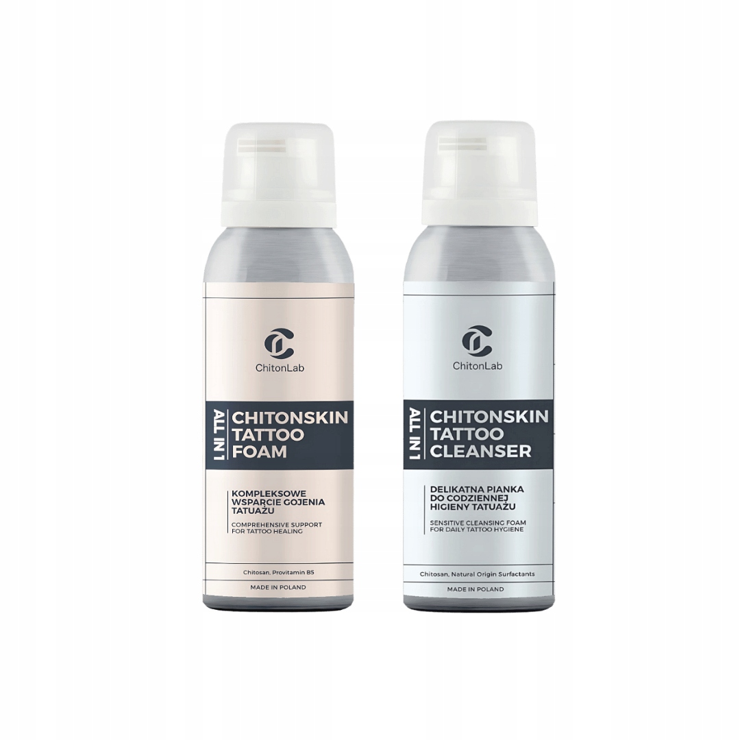 Chitonskin Zestaw Tattoo Foam & Cleanser 40 ml 50 ml Do tatuażu