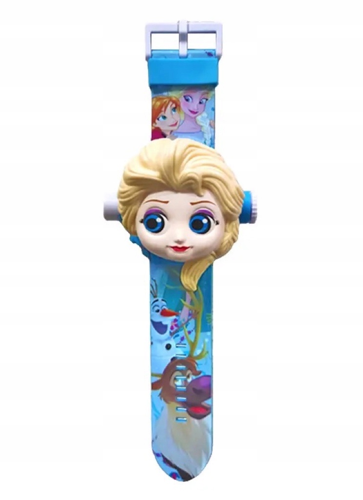 FROZEN ELSA ZEGAREK 3D LED Z PROJEKTOREM KRAINA LODU ELZA Model FROZEN ELSA