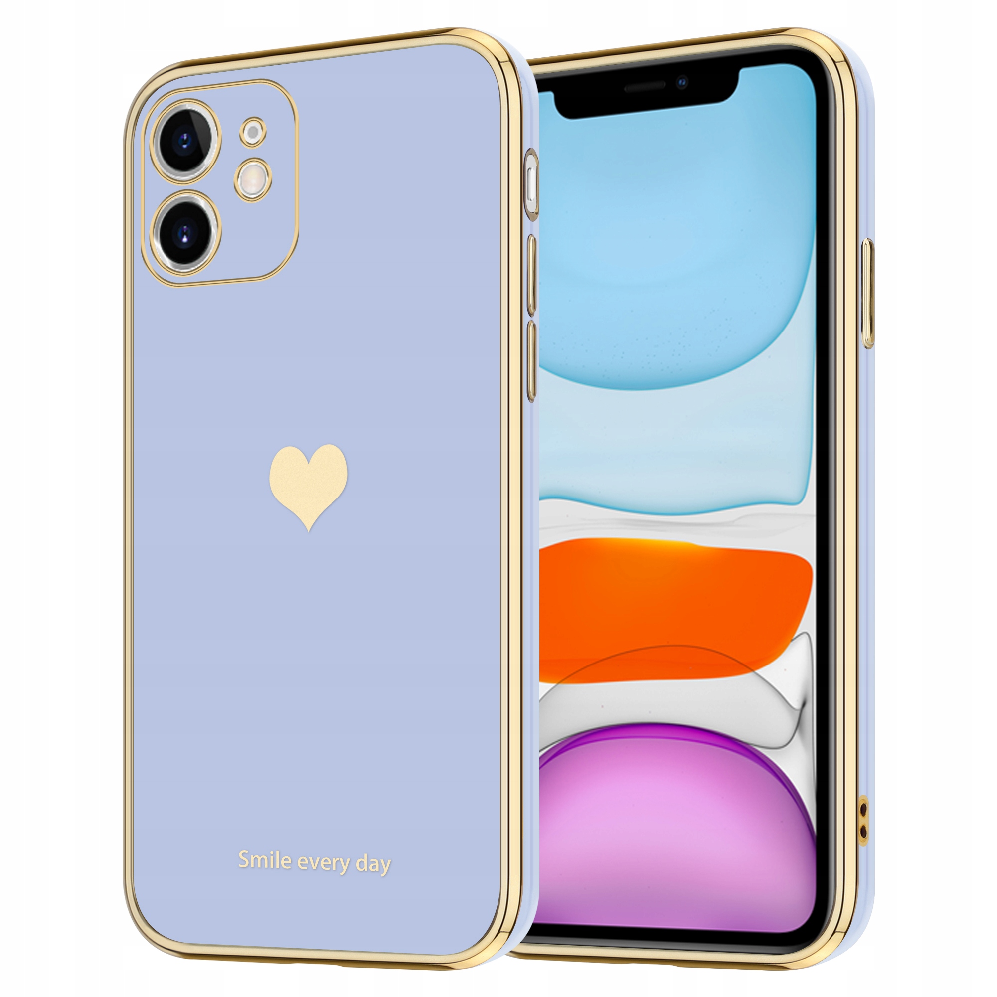 

Kobiece Etui Heart Do Iphone 12 Lawendowy