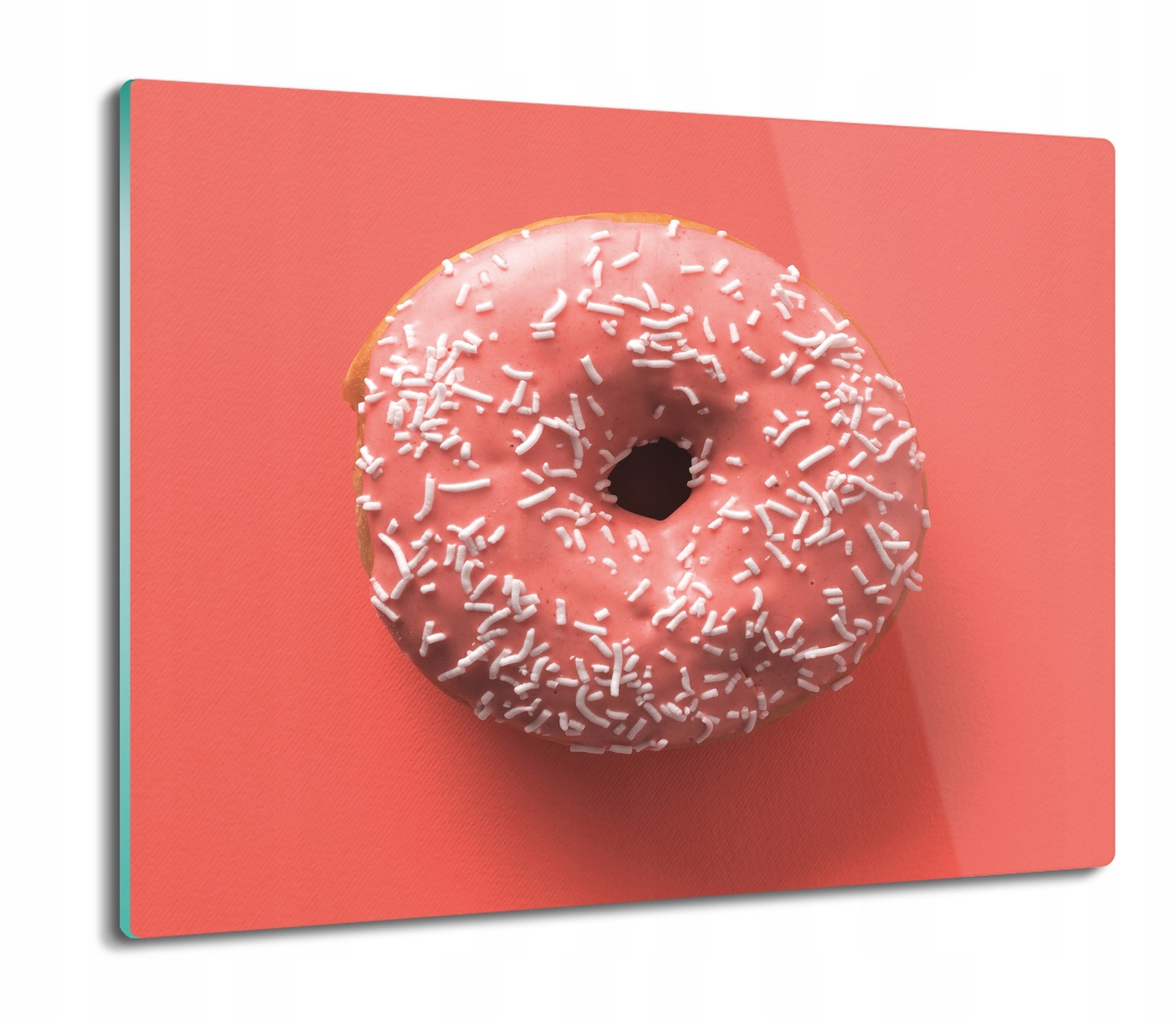 Kuchyňská skleněná deska na krájení Protiskluzová 60x52 Donat posypka