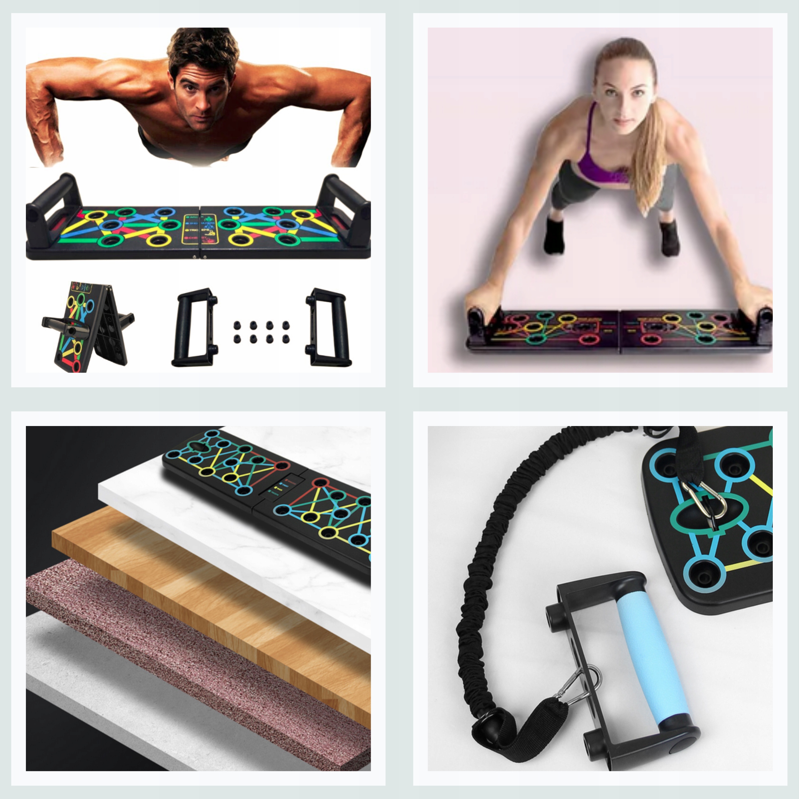 DESKA UCHWYTY DO POMPEK ĆWICZEŃ POMPKI PUSH 16w1 Marka Inna marka