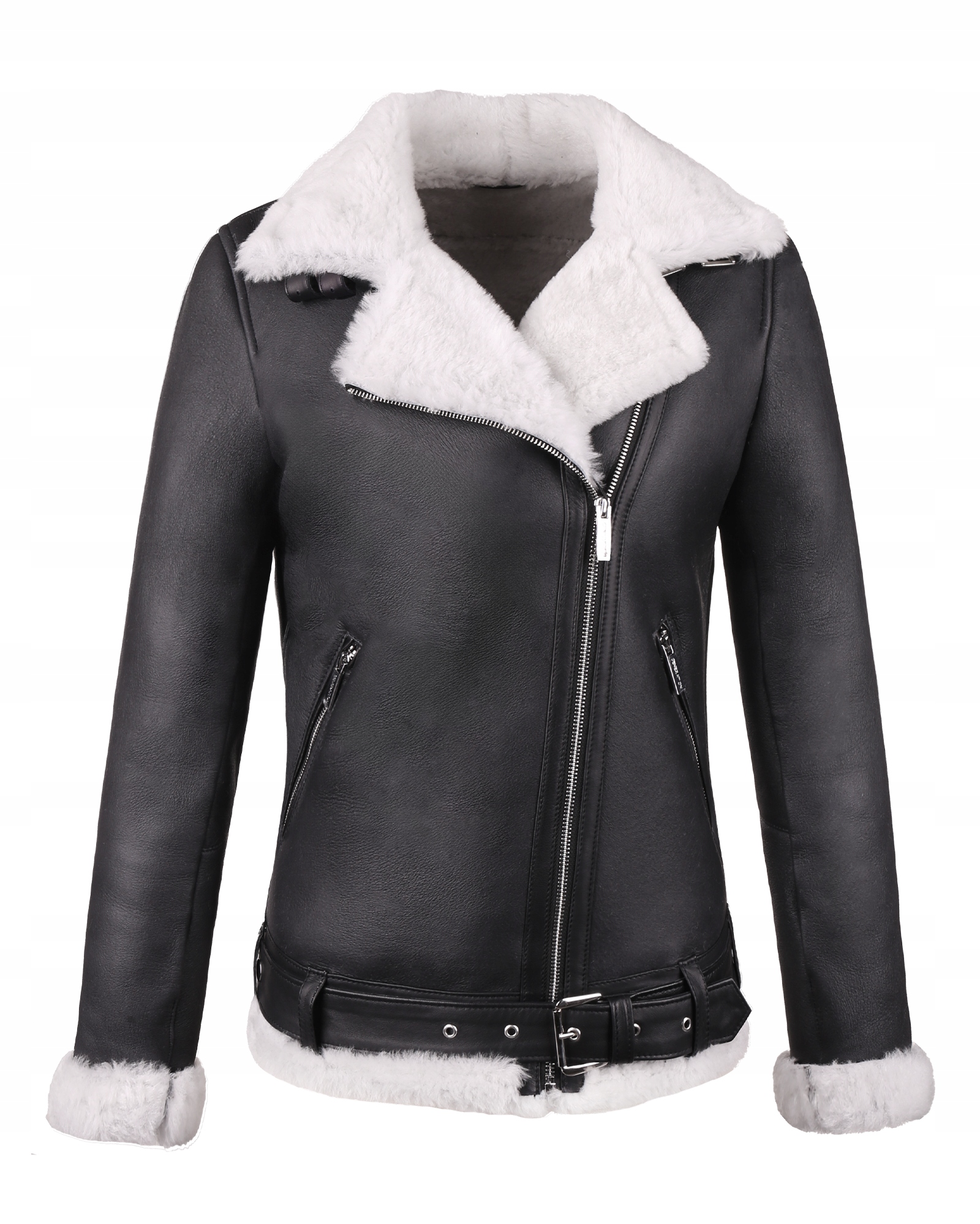 Tomskór Dámský Kožený Kožich Ramoneska Grafitová Černá L/40