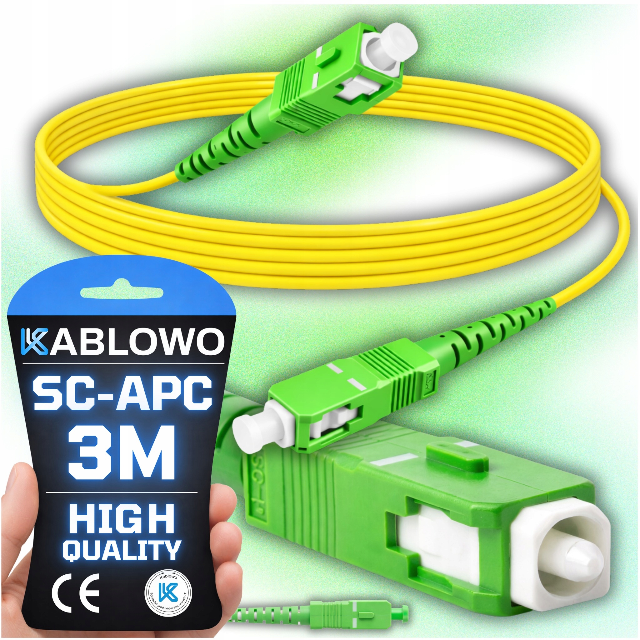 ŚWIATŁOWODOWY 3M ŻÓŁTY LANBERG