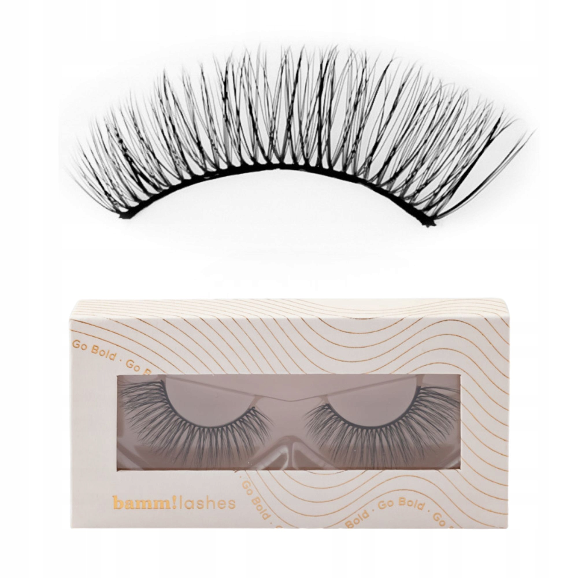 Umělé připínací řasy Přírodní efekt husté dlouhé Go Bold Bamm!lashes