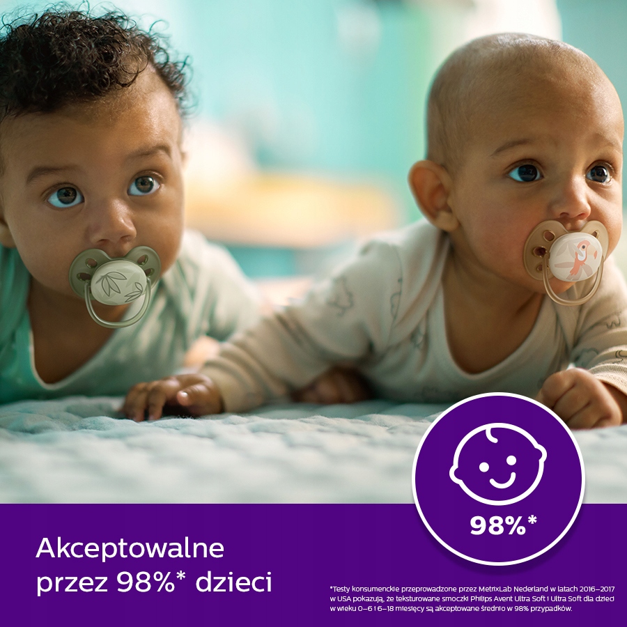 PHILIPS AVENT 2x SMOCZEK ULTRA SOFT ODDYCHAJĄCY ELASTYCZNY MIĘKKI ORTO 0-6M Materiał smoczka silikon