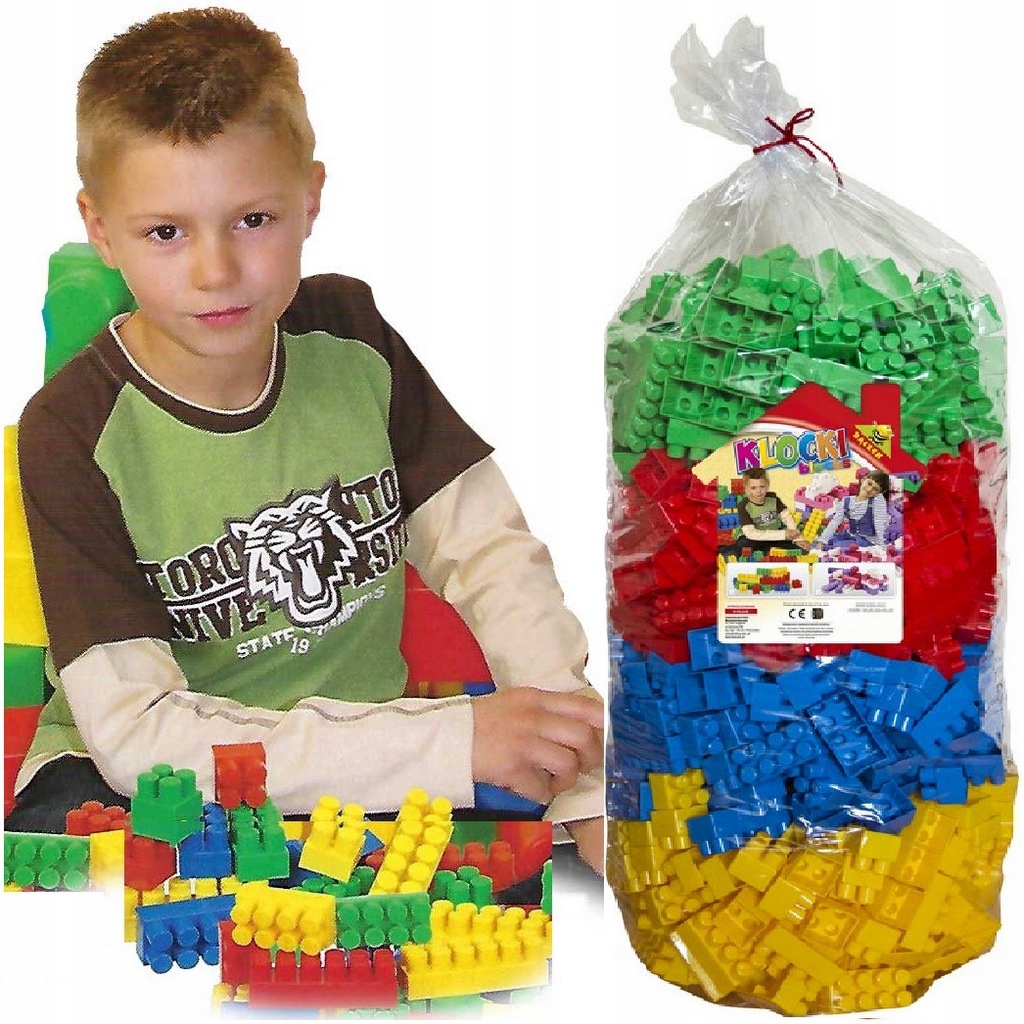 

Klocki Duże Plastikowe Zestaw 640 el Konstrukcyjne