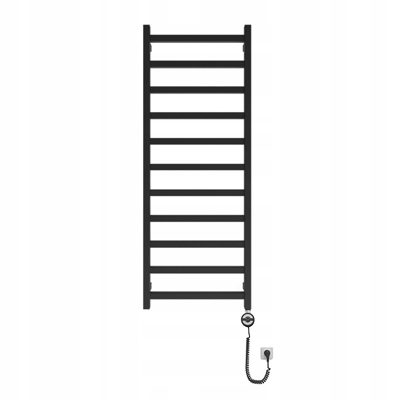 Elektrický koupelnový radiátor Lungo Black 1320 mm s ohřívačem