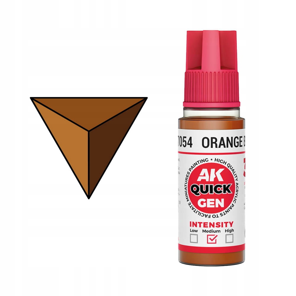 Ak Interactive 17054 Farba akrylowa Quick Gen Orange Brown 18 ml