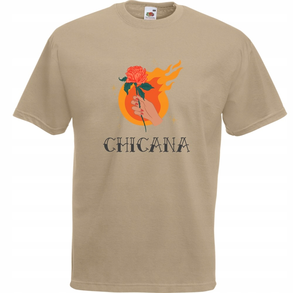 

Koszulka chicana kwiat rysunek M khaki