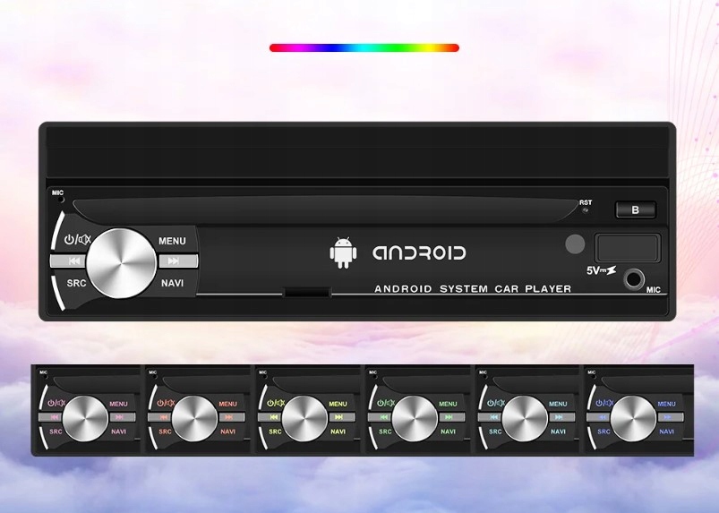 RADIO SAMOCHODOWE 1 DIN ANDROID GPS USB WIF WYSUWANY EKRAN Marka inna