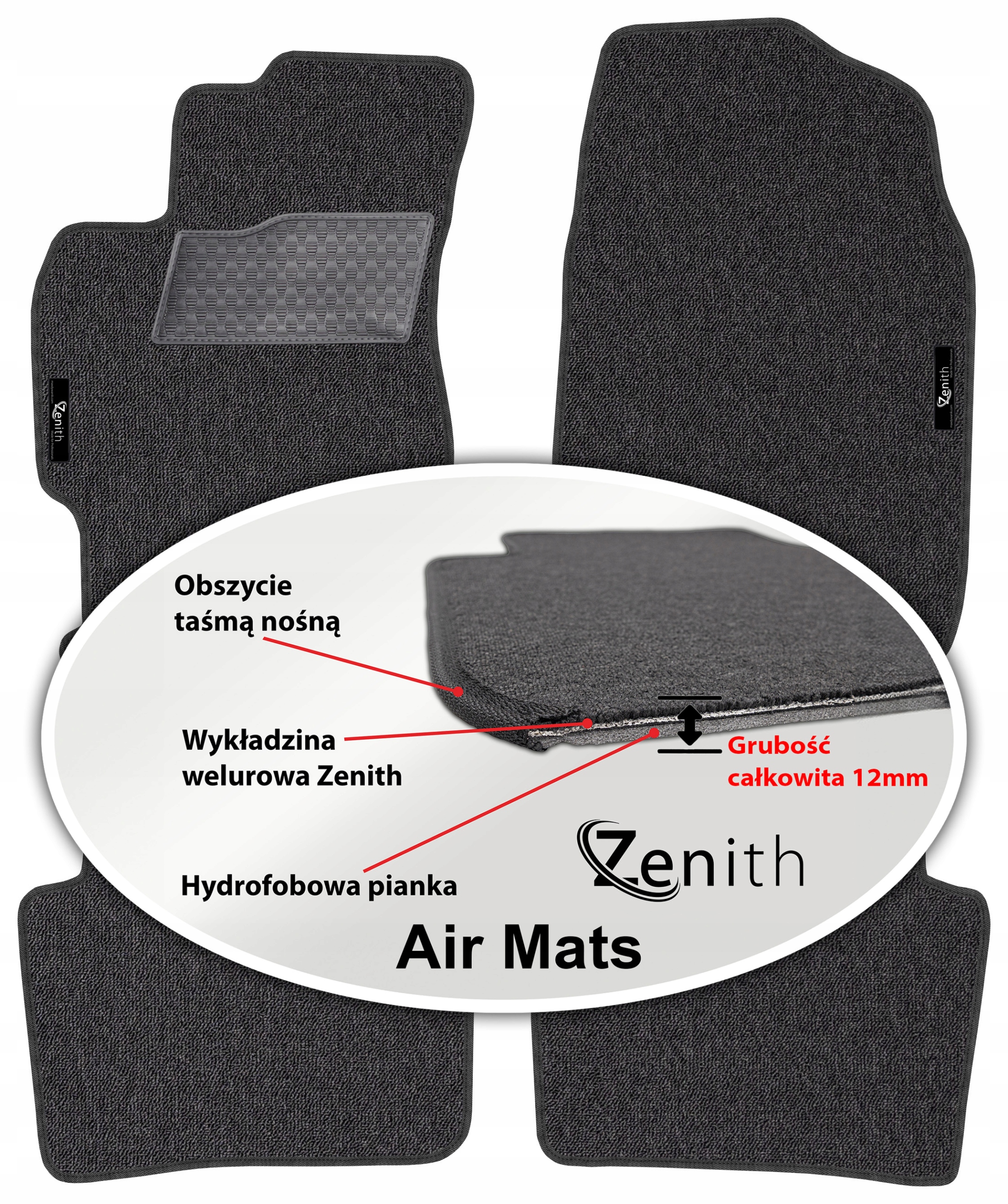 Mazda 6 II 2008-2012 Velúrové koberčeky do auta Zenith Air Mats