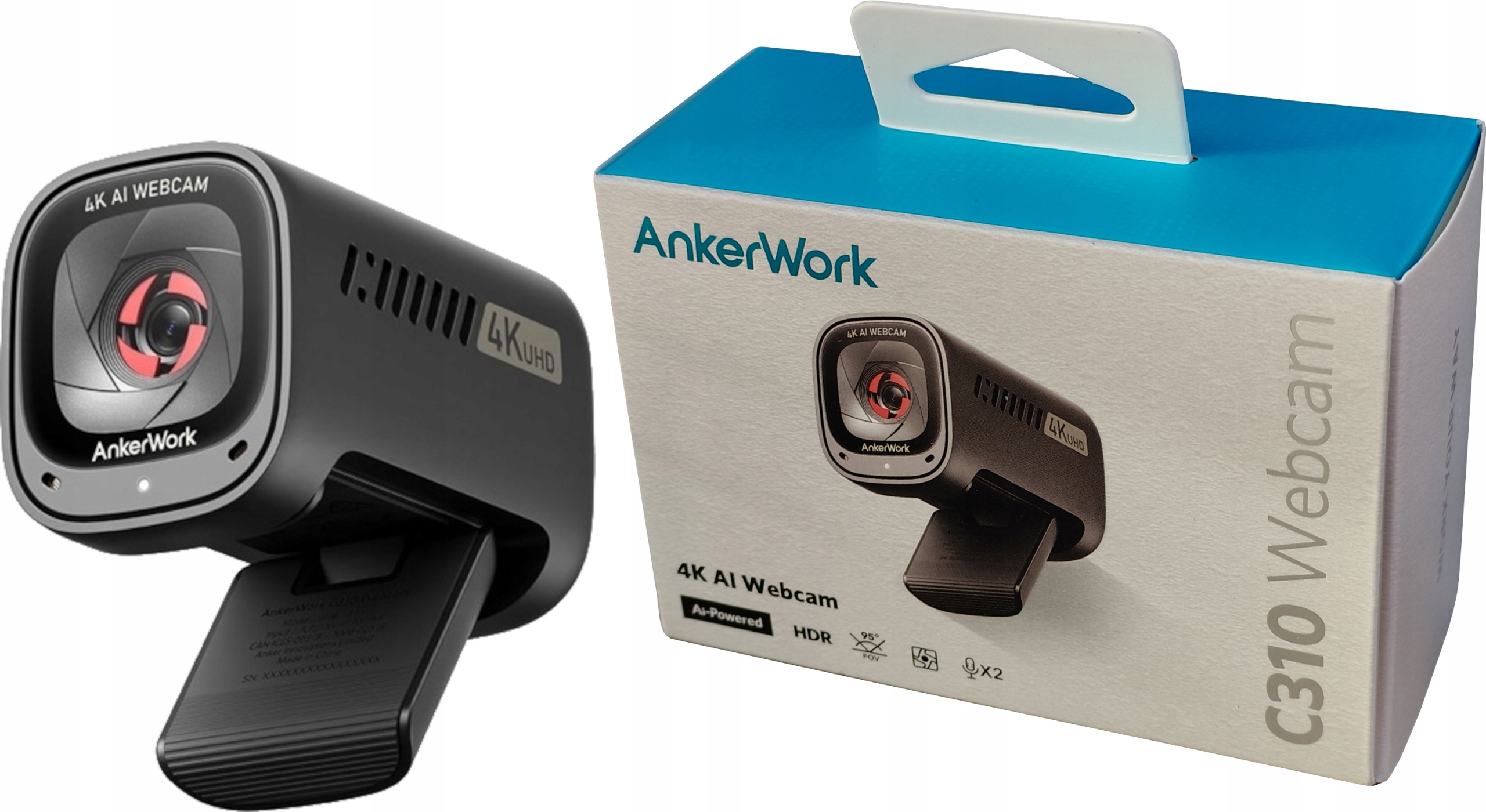 Kamera Internetowa Ankerwork C310 Anker 4K/30 1080p/60 Hdr Black Czarna