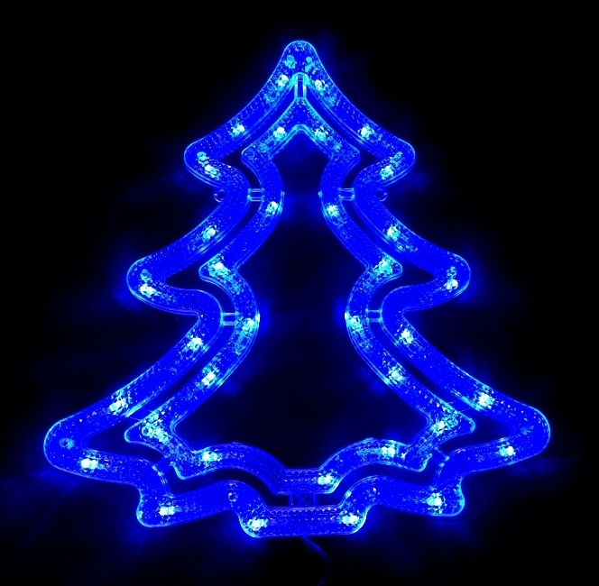 OZDOBA ŚWIĄTECZNA W OKNO CHOINKA BIAŁA NIEBIESKA ! Kod producenta CHB100