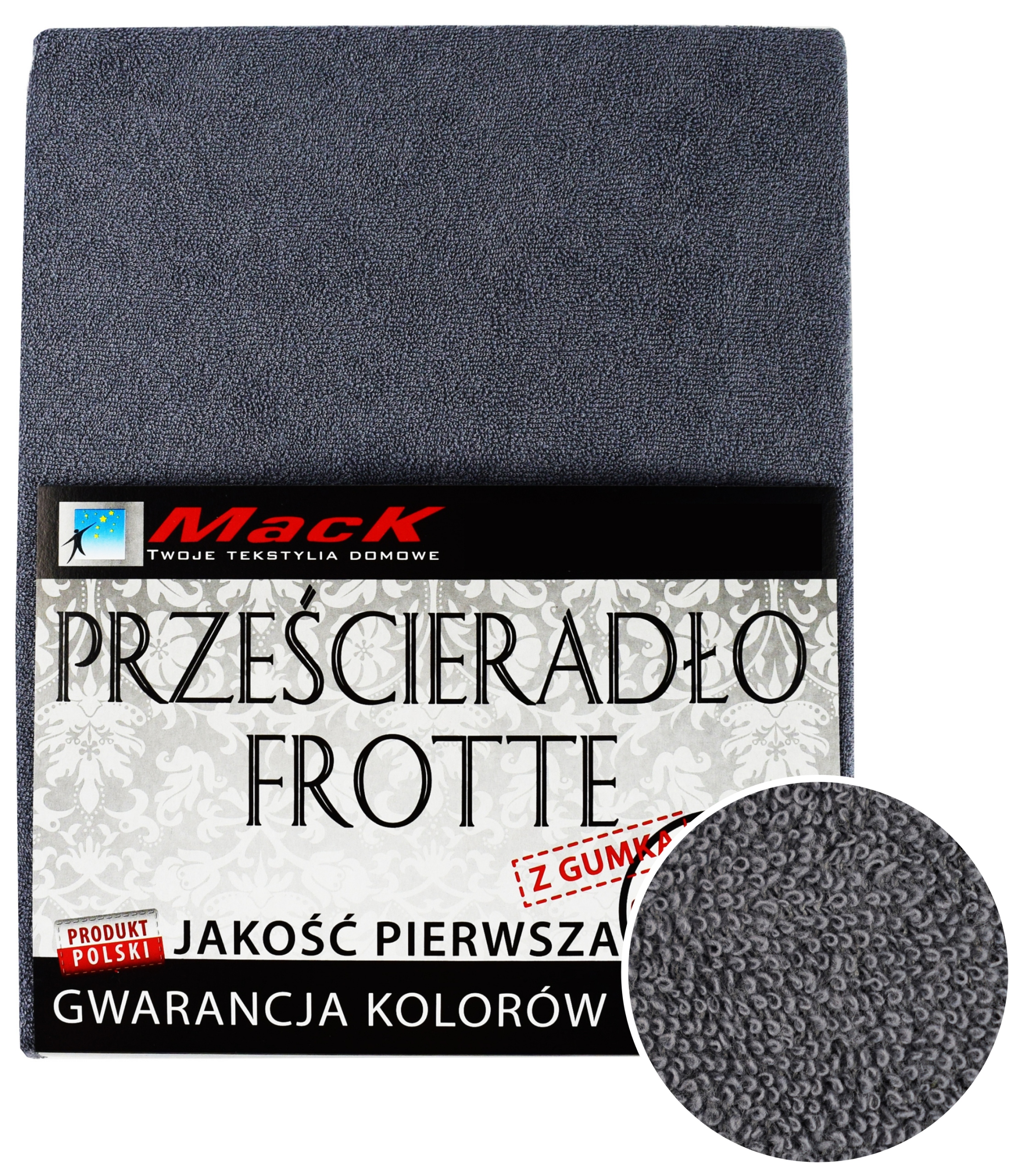 

Prześcieradło Frotte Z Gumką 220X200 szary