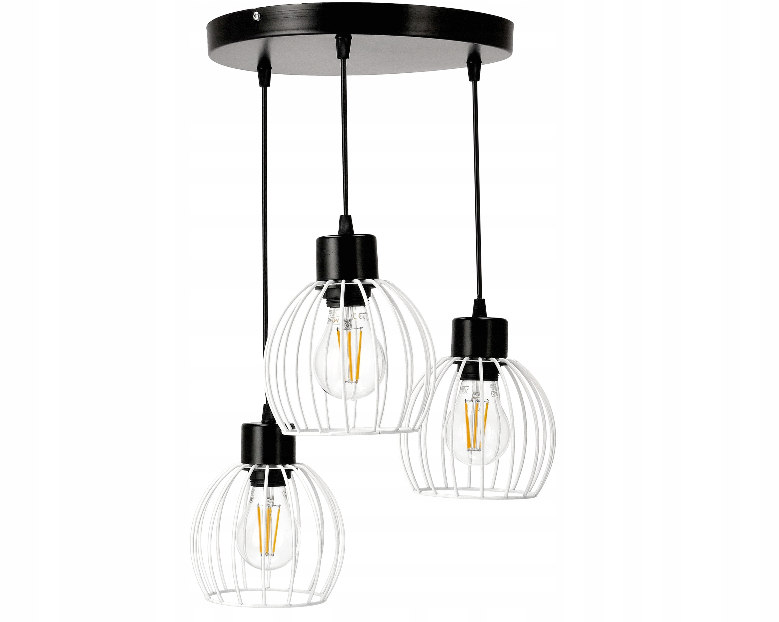 Led lustr Závěsná lampa Drátěná Koule 3XE27+