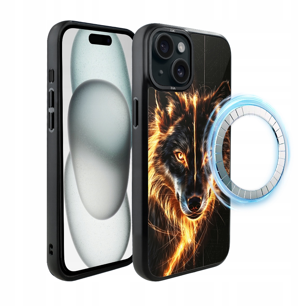 Pouzdro Ibizu DropGuard Matt s MagSafe pro iPhone 15, barva Fire Wolf