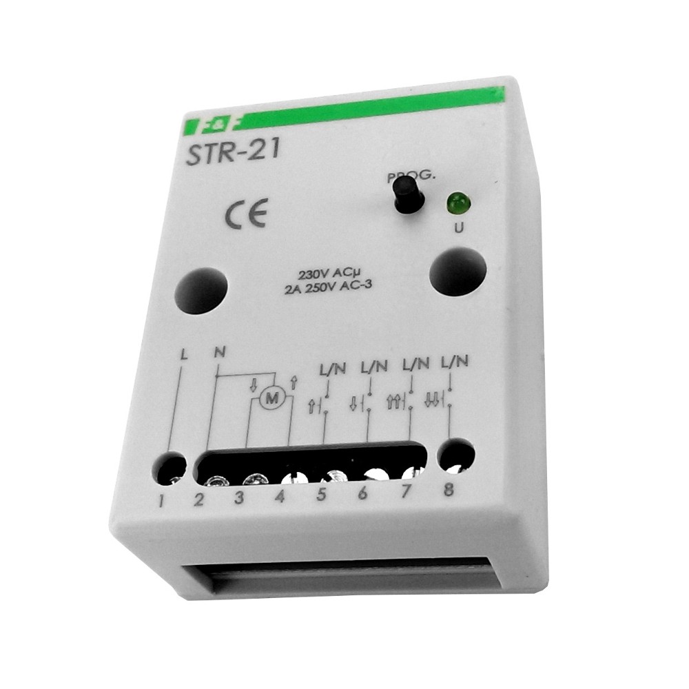 Ovladač rolet STR-21 230V dvoutlačítkový na omítku v kazetě rolety F&f