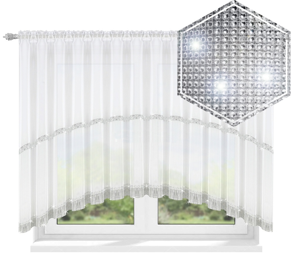 

Firana Gotowa Woal Łuk Z Cyrkoniami Cyrkonie Biała