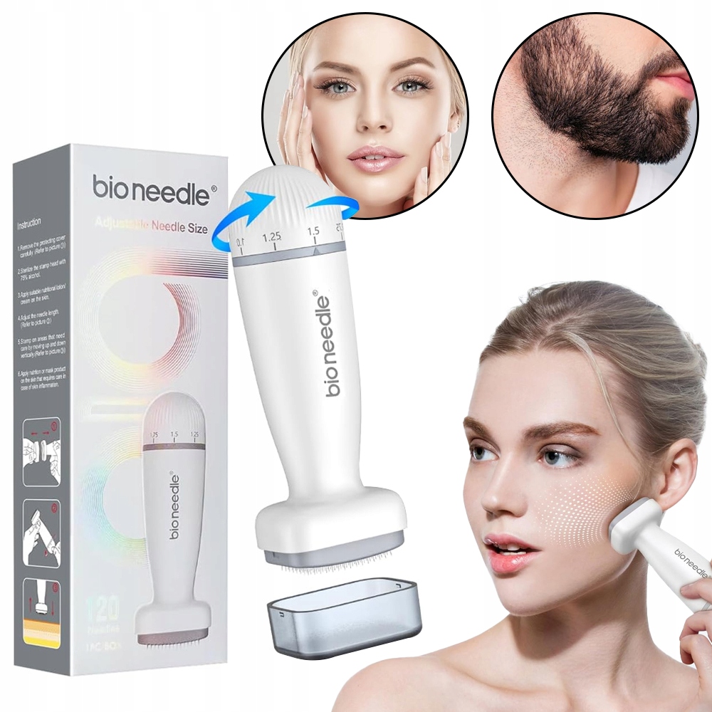 PROFESJONALNY STEMPEL DO PIELĘGNACJI SKÓRY DLA KOBIET 120 IGIEŁ MIKROIGŁY