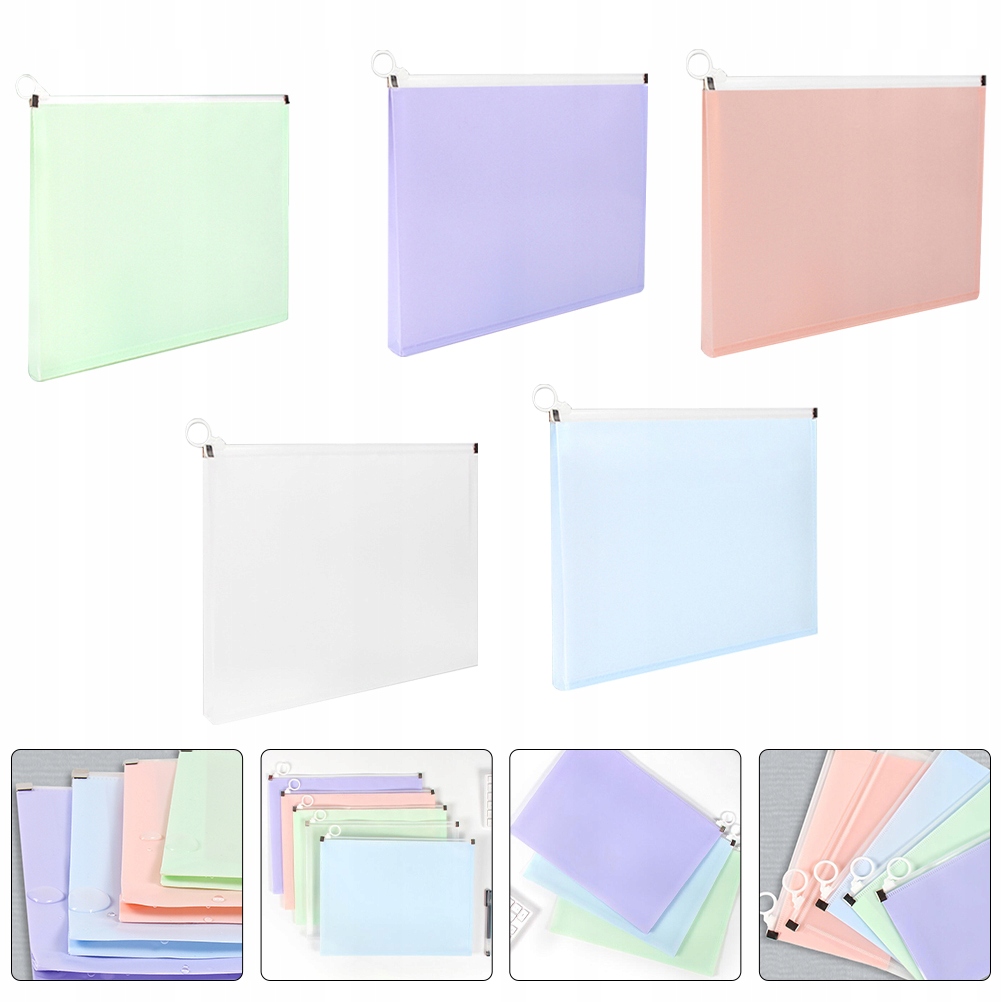 TOREBKI BIUROWE ZAMEK PLASTIKOWA TORBA PUZZLE NA A4 Marka bez marki