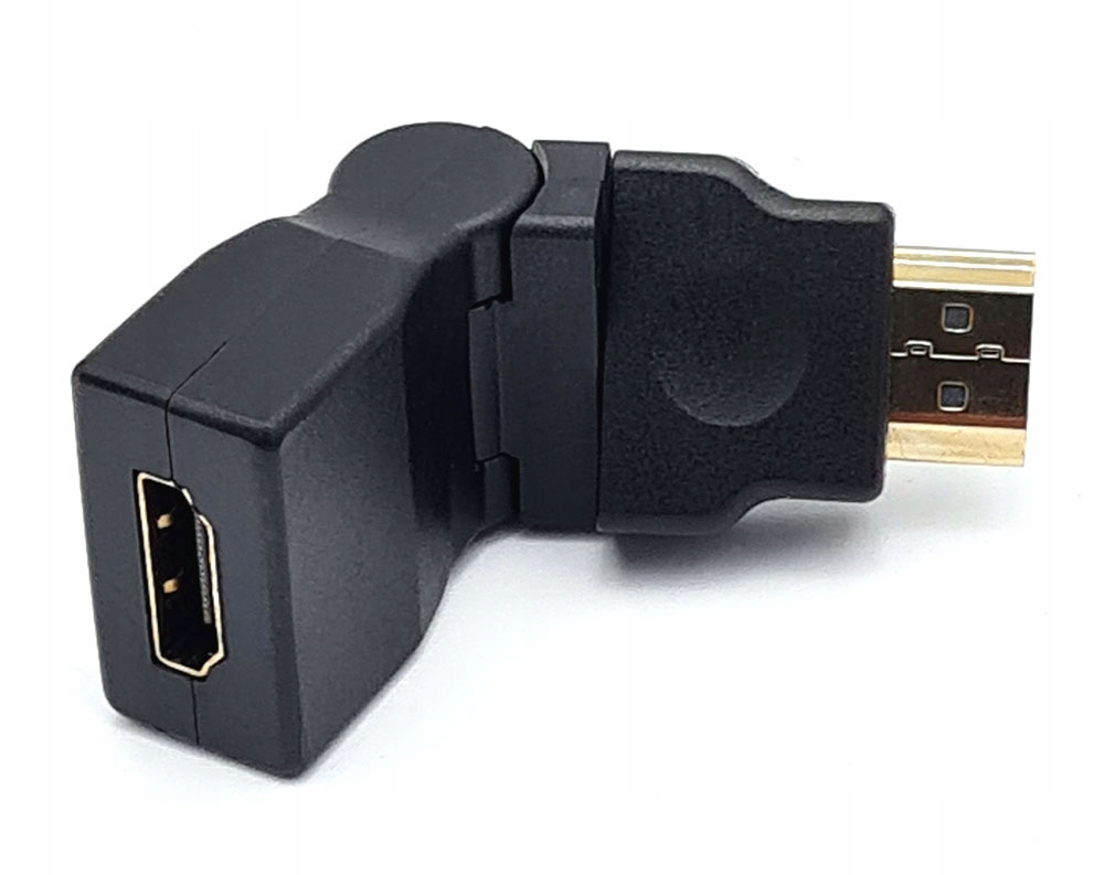 

Adapter Hdmi wt./HDMI gn. kątowy 180° obrotow 360°