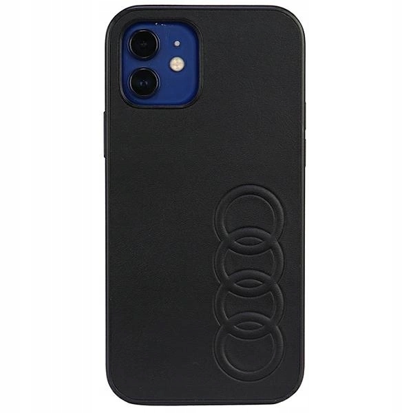 Kryt Audi Synthetic Leather Pouzdro pro iPhone 12 iPhone 12 Pro černý