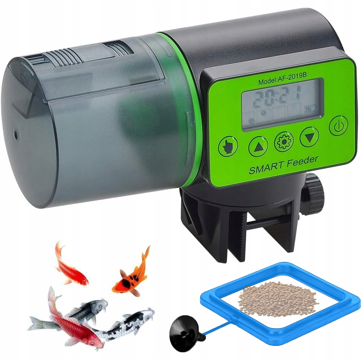 Levně Automatické LCD Krmítko Pro Ryby Do Akvária Dávkovač Krmiva K Rmení 200 ML