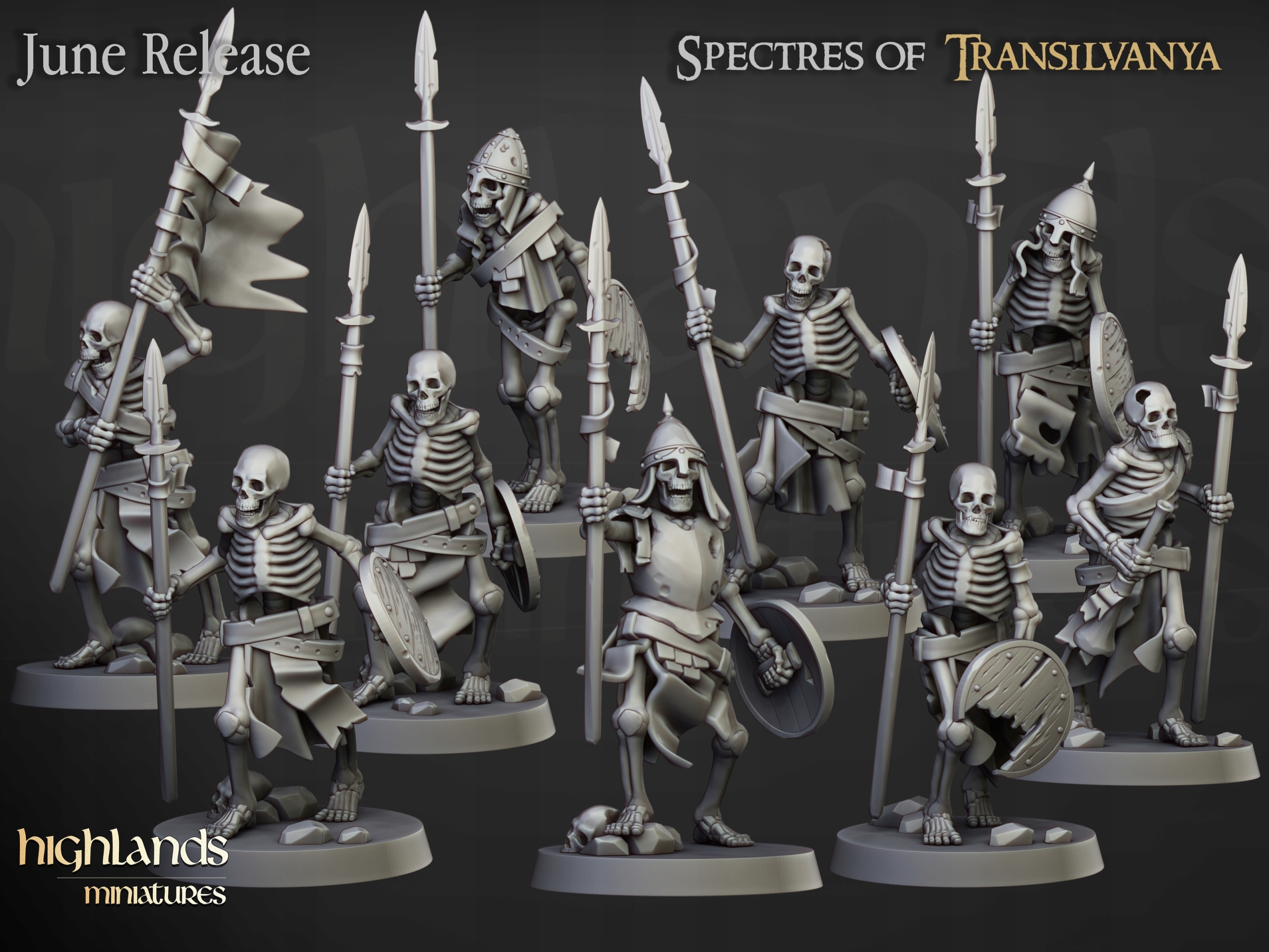 Skeleton CMD x3 Highlands Miniatures 32 mm Wydawca Forge of Generals