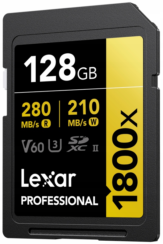Karta pamięci 128GB Lexar Pro Sdxc Pro 1800x U3 Uhs-ii R280/W210 (V60) 128G