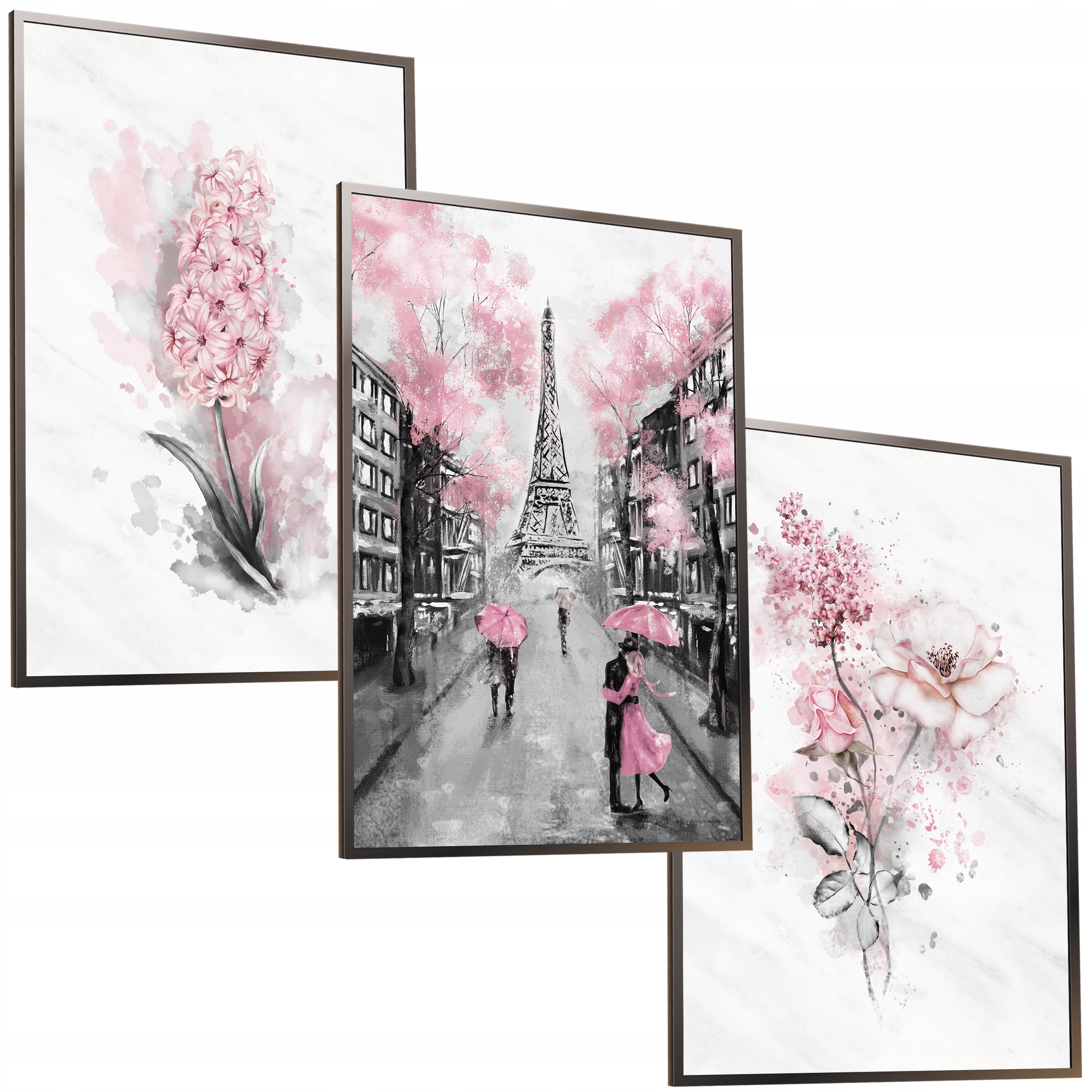 30x40 OBRAZY RAMIE PLAKATY RAMKA BOHO PARYŻ KWIATY