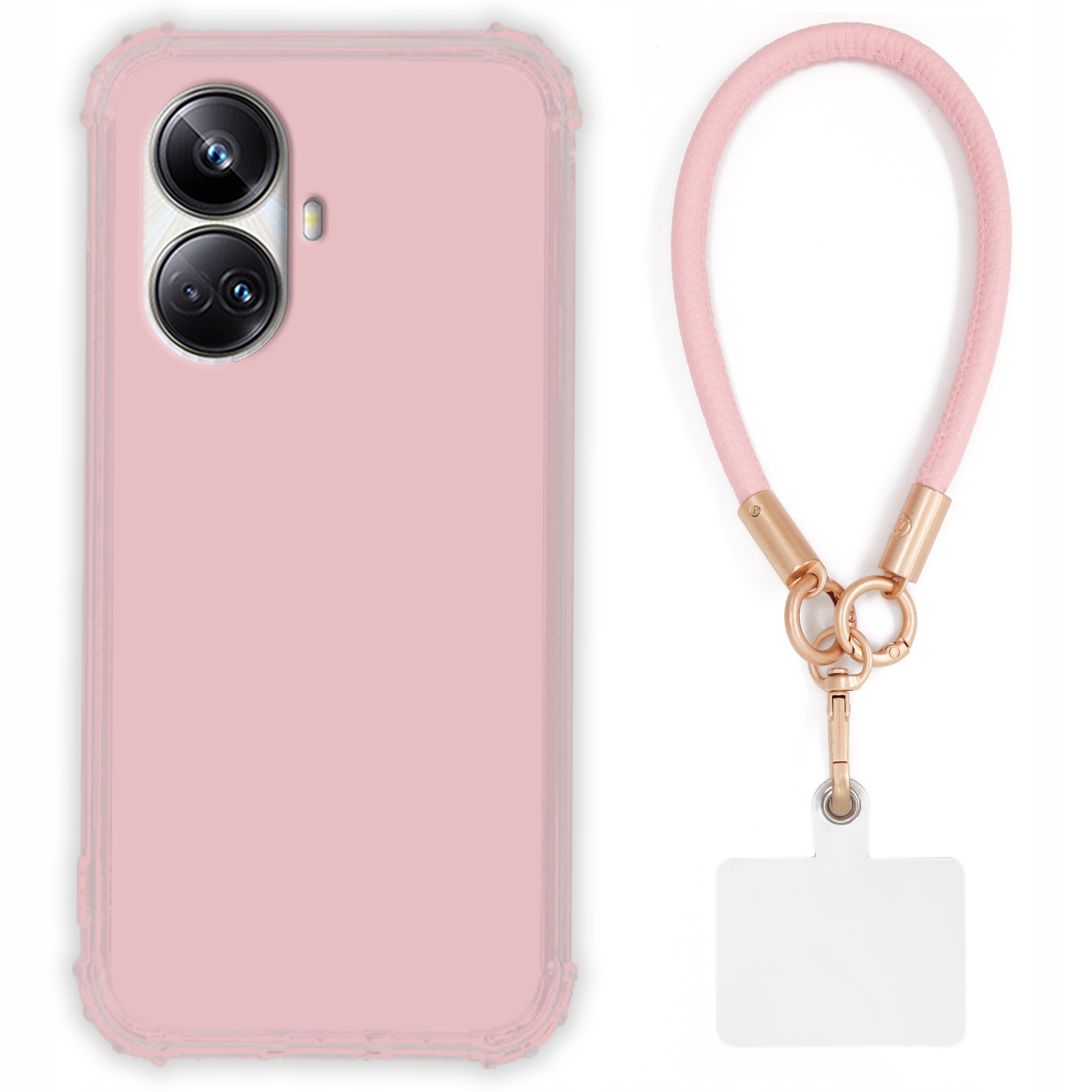 Etui Do Realme 10 Pro Plus 5G Case Antishock Pinky Ružové vodítko Sada |tpu