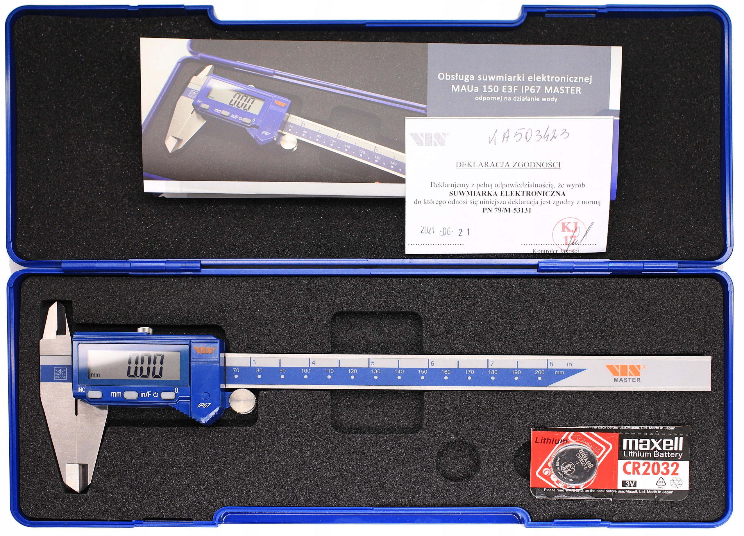 SUWMIARKA ELEKTRONICZNA CYFROWA 200 MM IP67 VIS Marka VIS