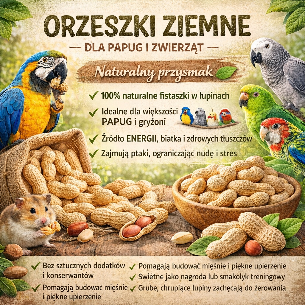 Orzeszki Ziemne (fistaszk) Dla Papug I Zwierząt 10kg