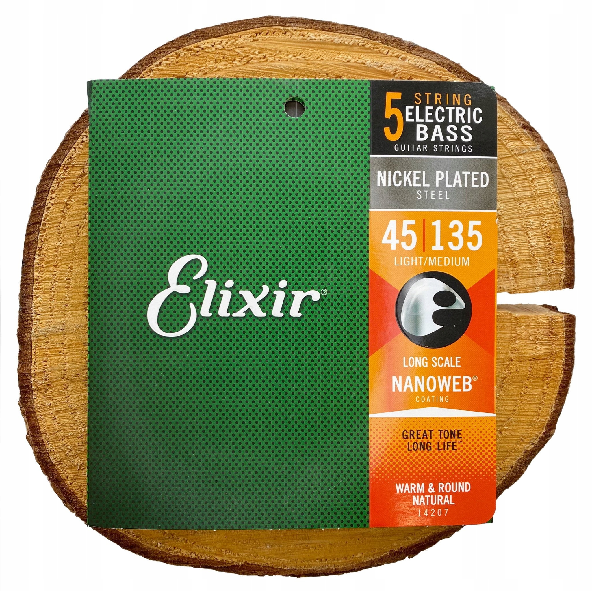 Elixir NanoWeb Light/Medium 45-135 potažené struny pro basy