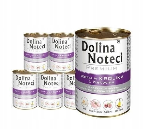 Levně Vlhké krmivo pro psy Dolina Noteci Premium Bohaté Na Králíka 24x800