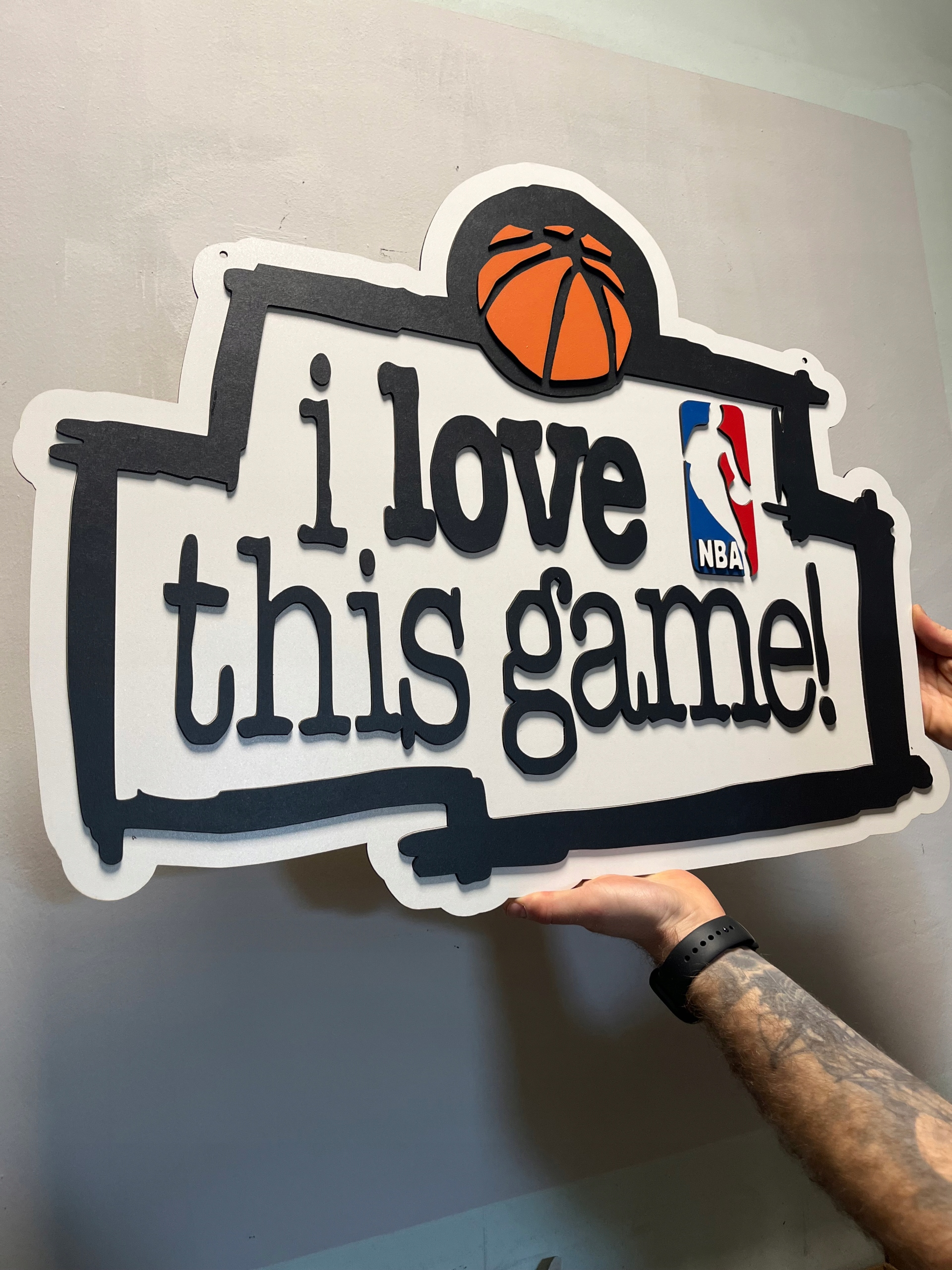 Dřevěný obraz Nba Basketbal Nástěnná Dekorace 3D obraz
