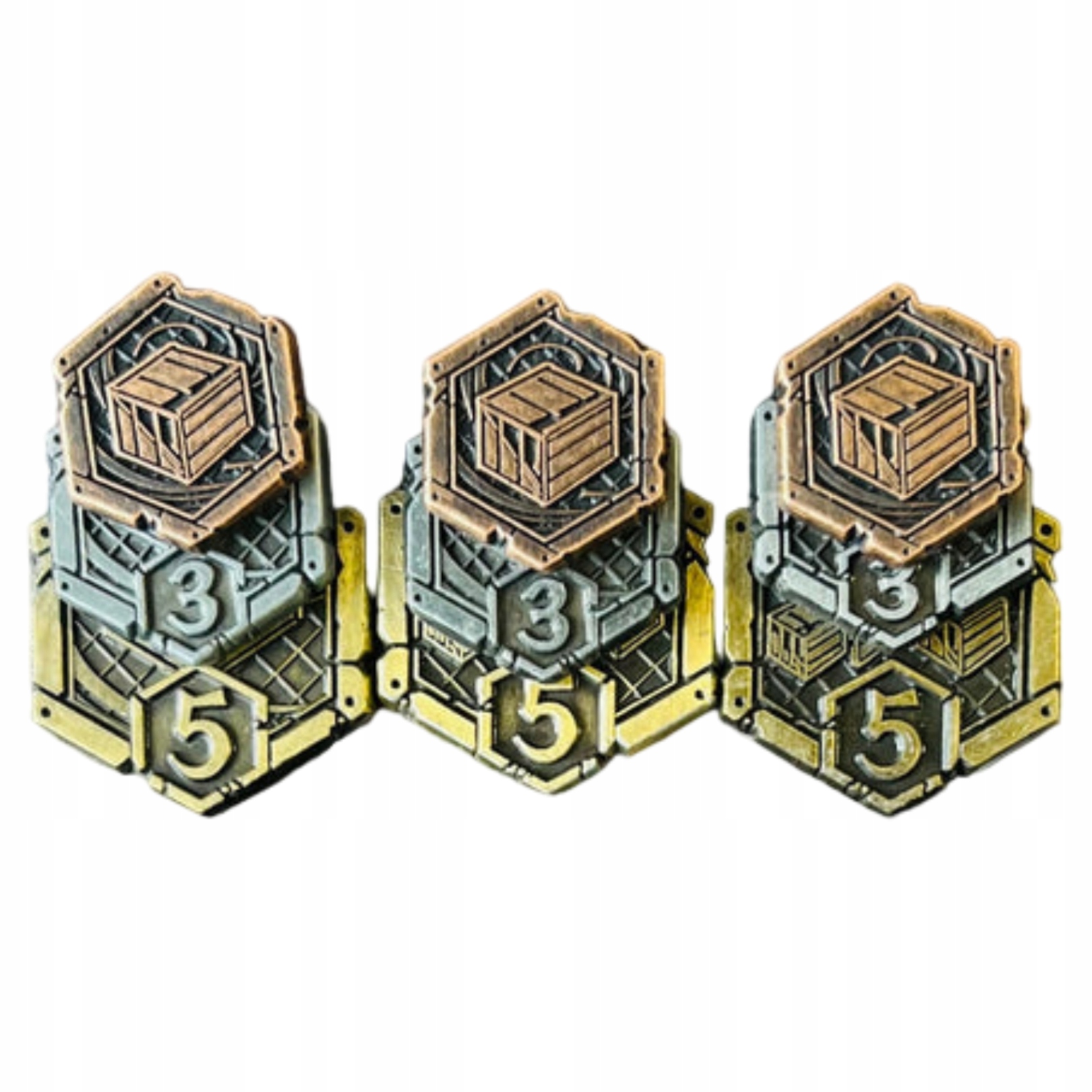 ZASOBY RESOURCES ZESTAW 9 METALOWYCH MONET ZAMIENNIK DO ARKHAM HORROR