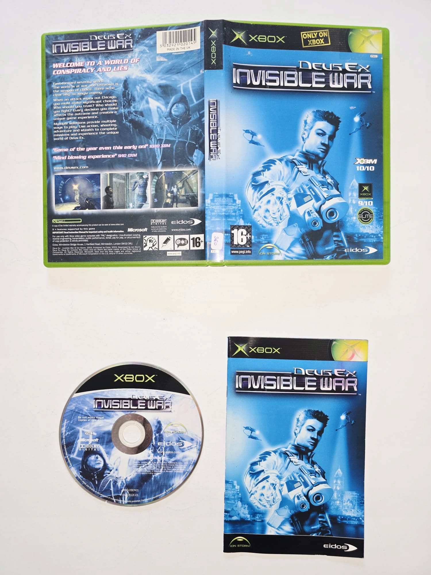 DEUX EX INVISIBLE WAR MICROSOFT XBOX STAN BDB 3XA