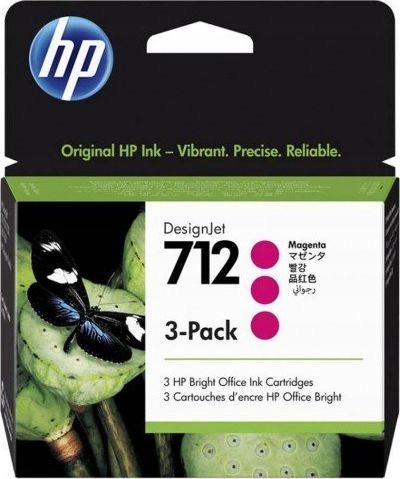 Tusz Hp Atrament 712 3-Pack 29-ml Magenta Dj Ink