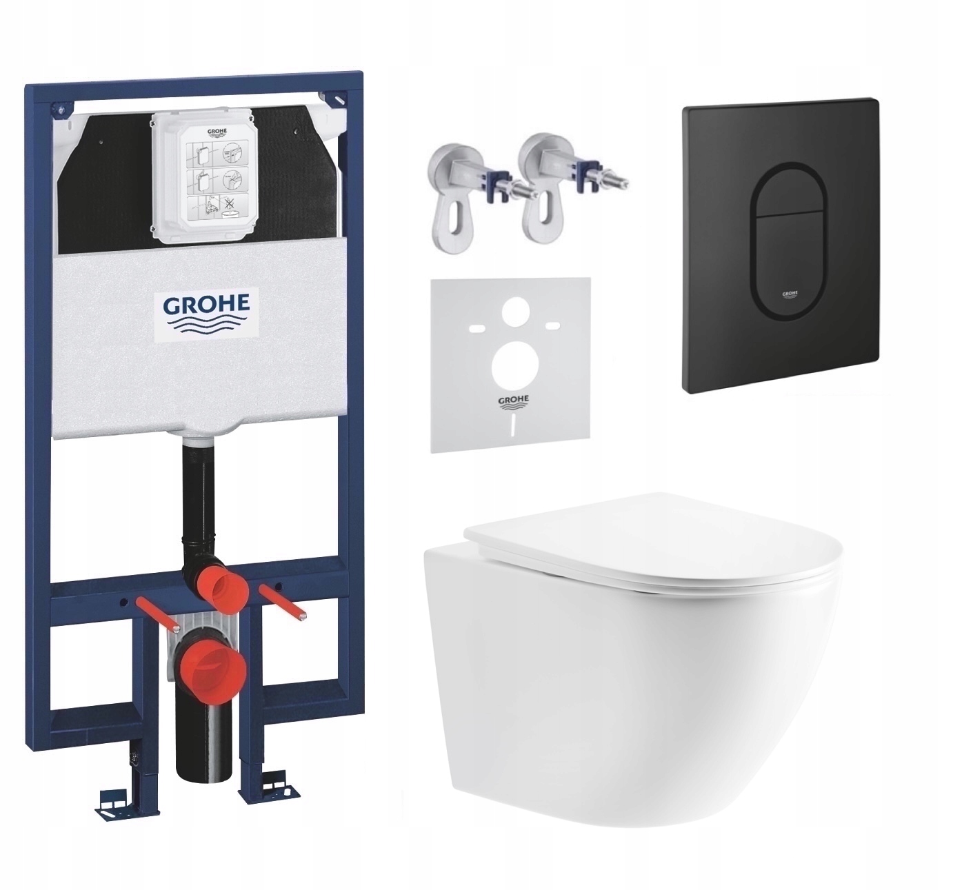 7v1 Wc Sada, Stelaz Grohe Slim Wc Miska Tornado Imprese Tlačidlo