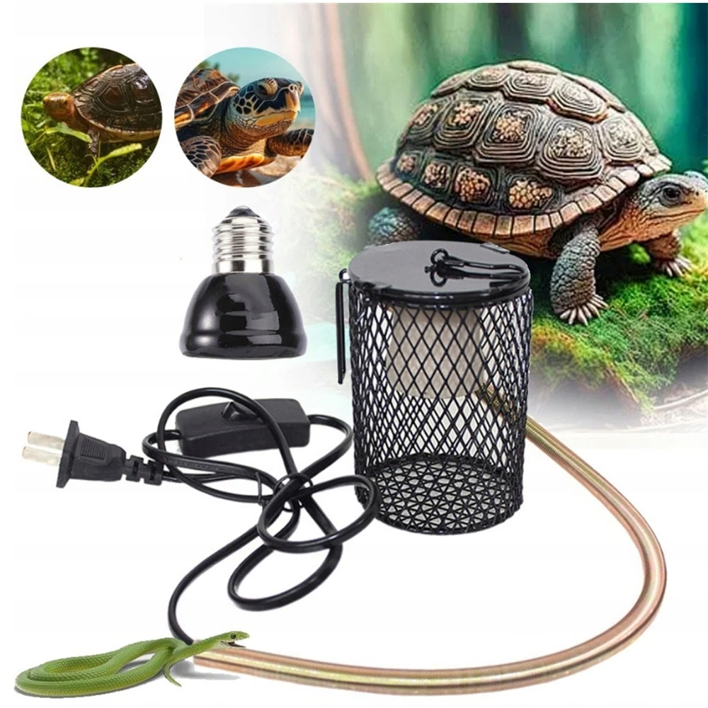 Levně Topná lampa do terária 100W E27 s krytem, sada