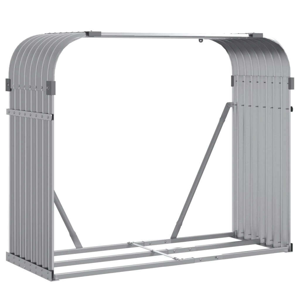 STOJAK NA DREWNO JASNOSZARY 120X45X100CM STAL GALWANIZOWANA Marka VidaXL